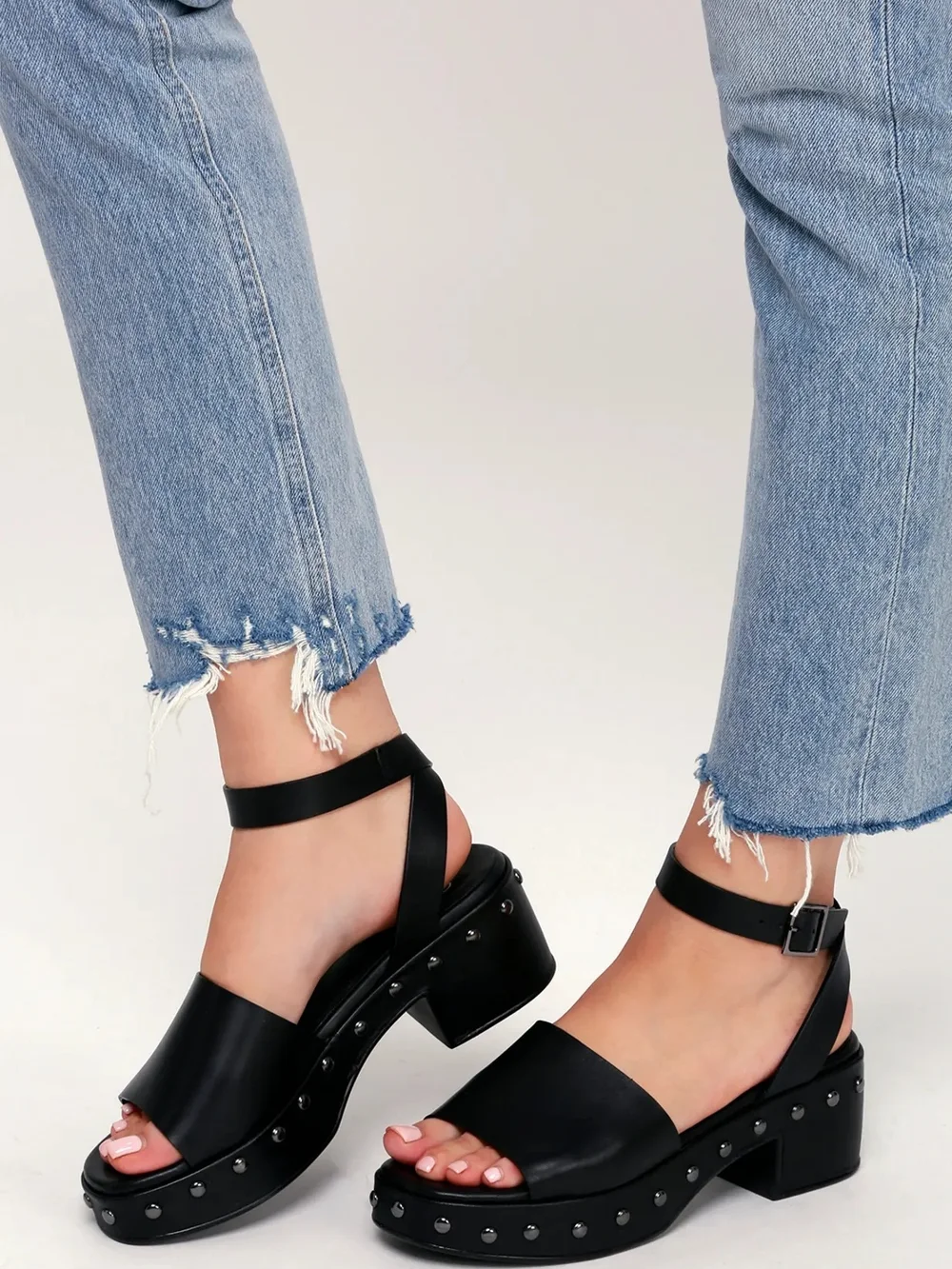 Spare Moments Black Leather Platform Sandals By Seychelles Size 7
